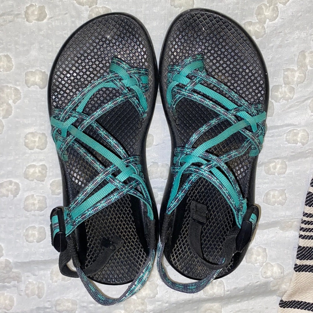 Teal Three Strap Chacos
